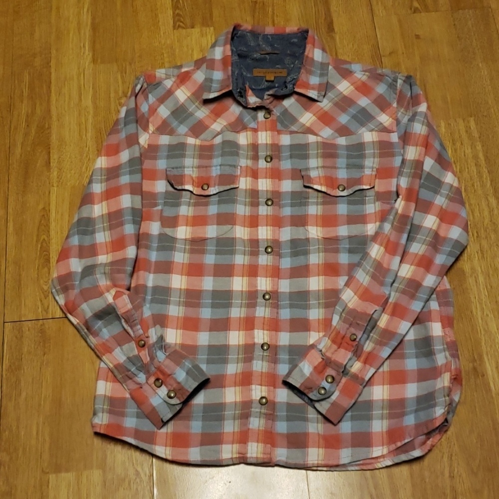 Jachs Girlfriend Bea pearl snap pastel flannel
